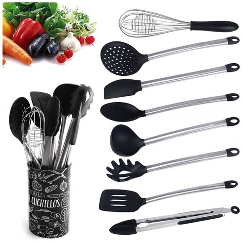 Ustensile De Cuisine - 9 Meilleurs Ustensiles De Cuisine, Comprend Cuillère À Spaghetti, Fouet, Cuillère