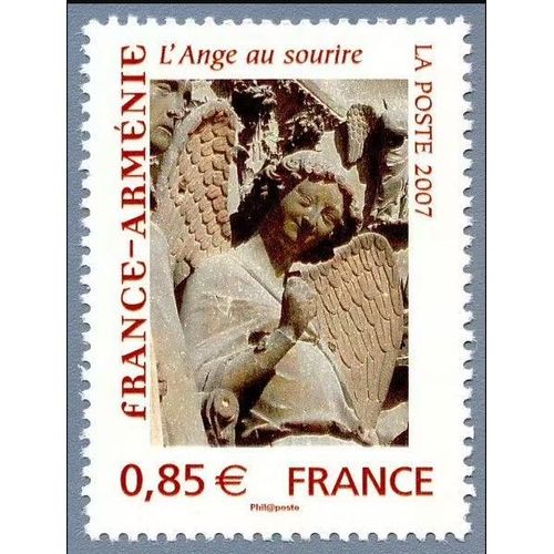 France 2007, Très Beau Timbre Neuf** Luxe Yvert 4059, Émission Commune France Armérie, Cathédrale De Reims, L'ange Au Sourire. -