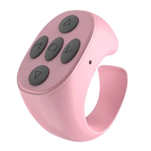 Sans fil Bluetooth Mobile Selfie paresseux Artifac Tiktok télécommande anneau téléphone portable Bluetooth contrôleur t pour Xiaomi Apple JX05-Pink