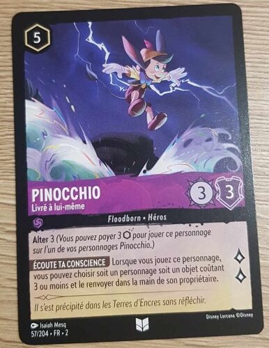 Carte Lorcana Disney (Chapitre 2) Peu Commune (57/204) Pinocchio - Livré À Lui-Même