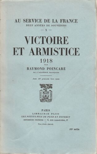Victoire Et Armistice. 1918.
