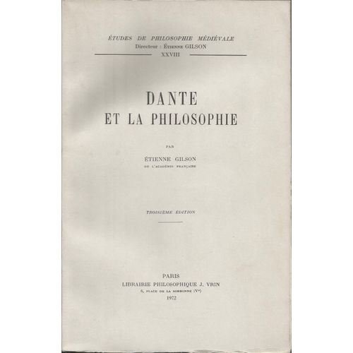 Dante Et La Philosophie