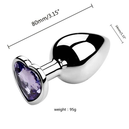 3 Tailles/Ensemble Plug Anal En Métal Pour Femmes Hommes Couples Godemichet Anal Jouet Adulte Jeu Masturbateur Anal S/M/L Diamant Jouet Sexuel Pour Adulte--Ap01-M-Zx-Pu