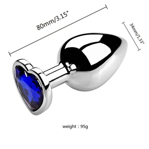 3 Pièces S/M/L Plug Anal En Métal Godemichet Anal Jouet Sexuel Jouet De Fesses Pour Femmes Hommes Couples Gay Adulte Jeu Masturbateur Anal Diamant Sex Shop--Ap01-M-Zx-Bl