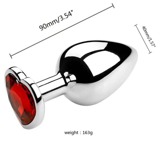 3 Pièces S/M/L Plug Anal En Métal Godemichet Anal Jouet Sexuel Jouet De Fesses Pour Femmes Hommes Couples Gay Adulte Jeu Masturbateur Anal Diamant Sex Shop--Ap01-L-Zx-Rd