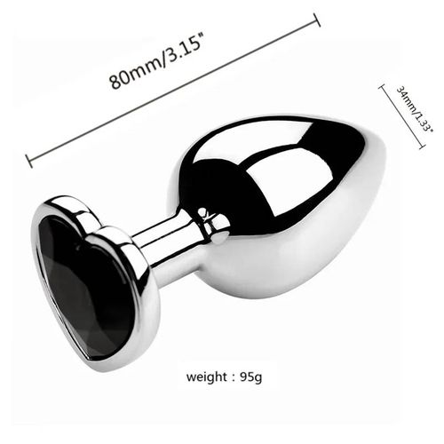 3 Tailles/Ensemble Plug Anal En Métal Pour Femmes Hommes Couples Godemichet Anal Jouet Adulte Jeu Masturbateur Anal S/M/L Diamant Jouet Sexuel Pour Adulte--Ap01-M-Zx-Bk