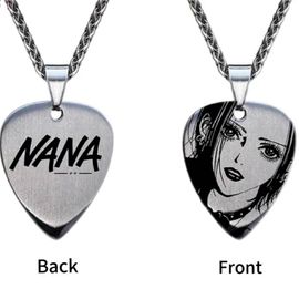 Nana Cosplay Anime Oosaki Nana Pendentif Collier Punk Hommes Femmes Alliage Chaîne Tour De Cou Guitare Médiator Bijoux Accessoires Fans Cadeau--N-Nana