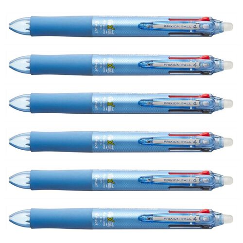 Pilot Lot De 6 Stylos Roller Frixion 4 Colors Pointe Fine Corps Bleu