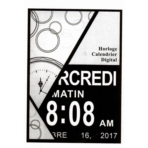 Horloge Calendrier Digital Digital Calendar Day Clock 1000mA External