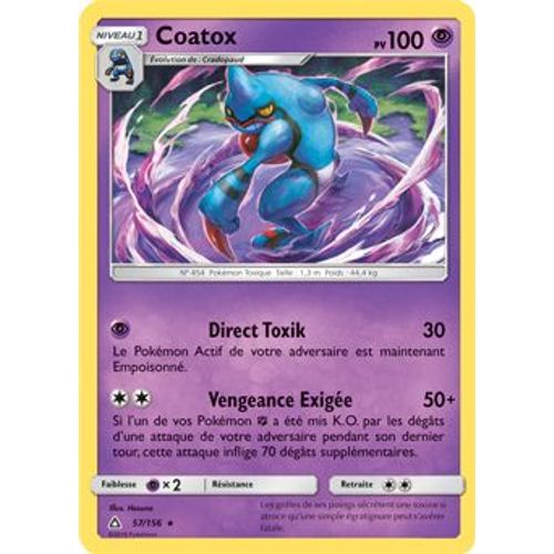Carte Pokémon - Coatox - 57/156 - Ultra Prisme