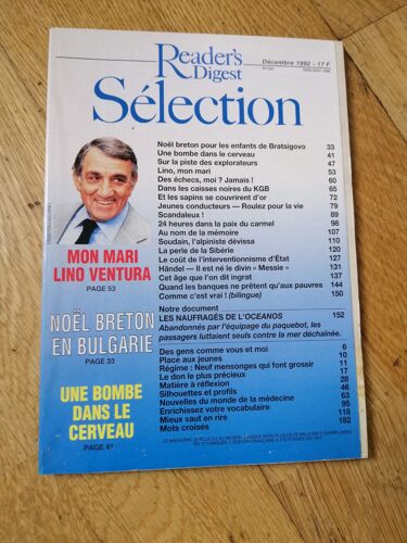 Reader's Digest Sélection Décembre 1992 N°550