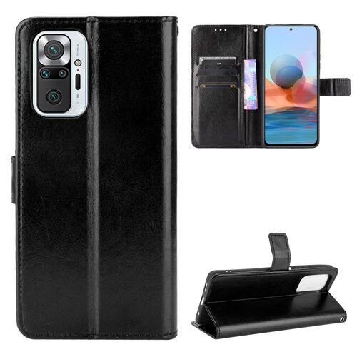 Coque Xiaomi Redmi Note 10 Pro Max,Etui pour Xiaomi Redmi Note 10 Pro Max,Coque en cuir pour Xiaomi Redmi Note 10 Pro Max,Convient a Etui la Xiaomi Redmi Note 10 Pro Max,Noir