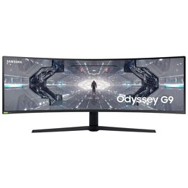 Samsung Odyssey G9 C49G95TSSP - G95T Series - moniteur QLED - jeux - incurvé - 49" - 5120 x 1440 Dual Quad HD @ 240 Hz - VA - 1000 cd/m² - 2500:1 - DisplayHDR 1000 - 1 ms - HDMI, 2xDisplayPort - blanc et noir