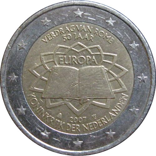 Pièce De 2 Euros Commémorative Pays-Bas 2007 Traité De Rome