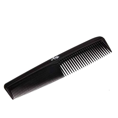 Accessoire Cheveux - Peigne Grand Modèle À Dents Fines Et Larges En Plastique Noir