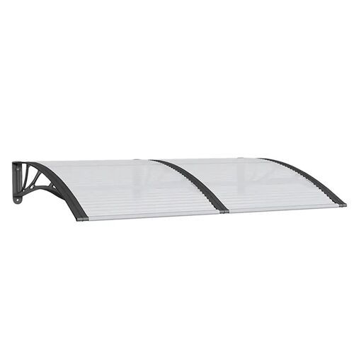Auvent De Porte Noir 150x100 Cm Polycarbonate