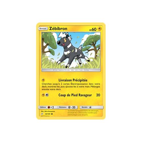 Carte Pokémon - Zébibron - 44/181 - Duo De Choc