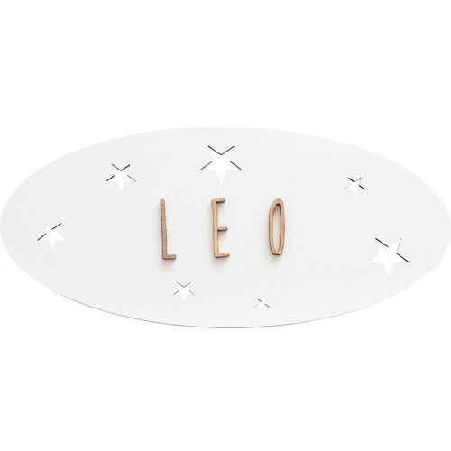 Plaque Décorative Personnalisable - Etoiles Blanc
