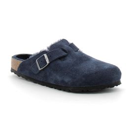 Birkenstock Sabot En Fourrure Pour Adulte Boston Bleu