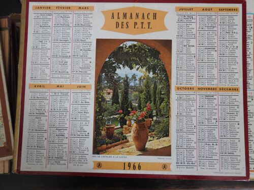 Calendrier Almanach 1966 / Mas De L Estelan La Ciotat