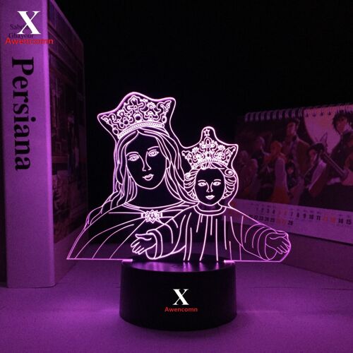 Lampe Led 3d En Acrylique, Veilleuse Reine Et Prince, Luminaire Décoratif D'intérieur, Idéal Pour Une Chambre À Coucher, Une Table De Chevet Ou Comme Cadeau D'anniversaire