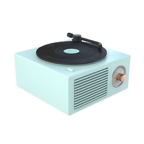 Haut-parleur de platine compatible Bluetooth V5.0 Tourne-disque vinyle Haut-parleur portable stéréo vintage Gre