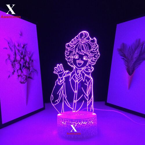 Lampe Led À L'effigie Des Personnages Du Dessin Animé Neverland, Thème Emma, Luminaire Décoratif D'intérieur, Idéal Pour Une Table De Chevet Ou Un Bureau