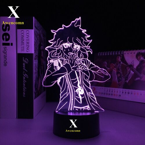 Lampe 3d À Led En Acrylique Nagito Komaeda, Luminaire Décoratif D'intérieur, Idéal Pour Une Chambre À Coucher
