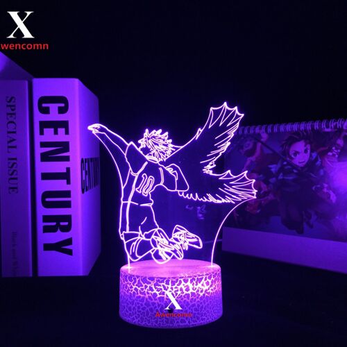 Veilleuse À Led En Acrylique, Figurine Shoyo Hinata, Décoration De Chambre D'enfant, Veilleuse, Cadeau Cool, Lampe De Table, Manga