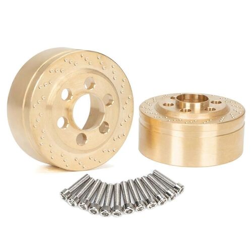 2pcs Contrepoids Interne En Laiton 84g Pour 1,9 2,2 Pouces Jantes Axiales Scx10 Trx4 Trx6 Vs4-10 Rc Crawler Car, Épais