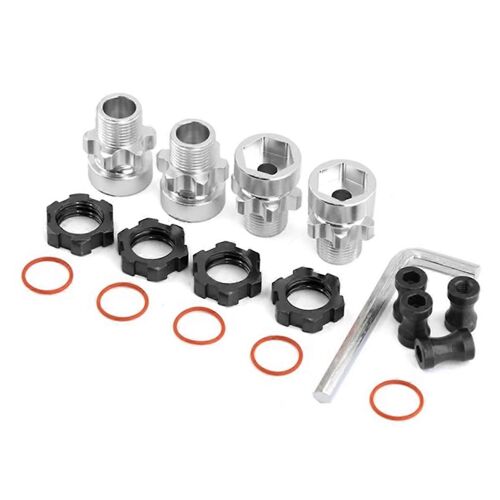 Adaptateur De Moyeu Hexagonal De Roue Cannelée En Métal De 12 Mm À 17 Mm Pour Pièces De Voiture Rc Slash2wd Stampede Bandit 4wd, Noir