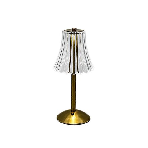 Lampe De Table Décorative En Cristal Led 800mah Veilleuse D'atmosphère Rechargeable 3 Niveaux De Luminosité Pour Café De Restaurant