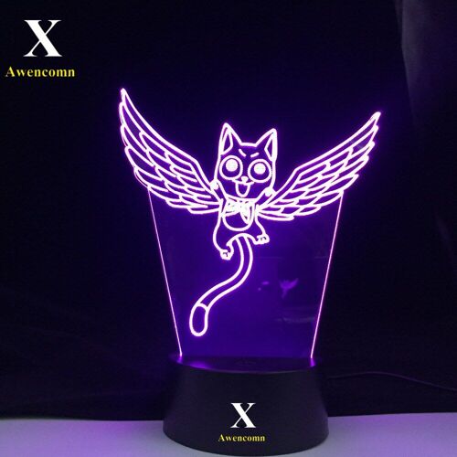 Veilleuse Led En Forme De Queue De Fée En 3d Avec Capteur Tactile, Luminaire Décoratif D'intérieur, Idéal Pour Une Chambre D'enfant