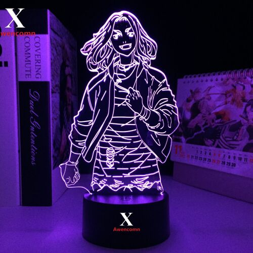 Lampe 3d Baji, Personnage De Dessin Animé De Tokyo Vengeance, Pour Chambre D'enfants, Lampe De Décoration De Chambre À Coucher, Cadeau D'anniversaire, Lampe De Nuit À Led