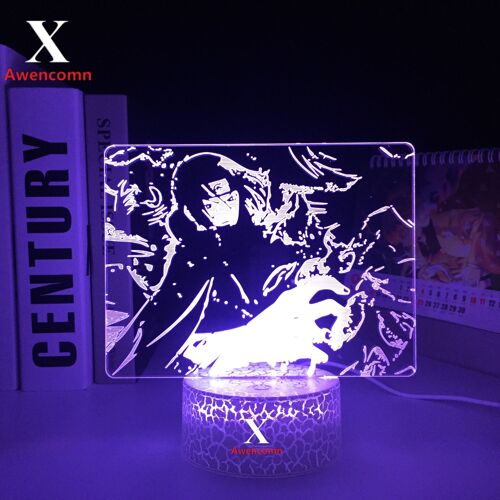 Lampe Led 3d À Base Blanche Pour Enfants, Cadeau D'anniversaire, Veilleuse Décorative Pour Chambre À Coucher, Lampe De Table, Manga