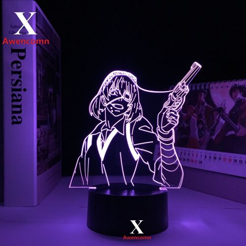 Lampe Led 3d Colorée, Anime Kakegurui Midari Iishima, Veilleuse, Décoration De Chambre D'enfant, Cadeau Idéal