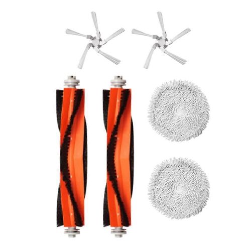 6Pcs pour W10 / W10 Pro Aspirateur Pièces Détachable Côté Principal Brosse Vadrouille Chiffon Nettoyage Ménage K