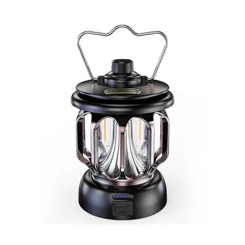 3500 Ma Lumière De Camping En Plein Air Led Rétro Cheval Lanterne Portable Tente Lumière Pratique Usb Chargement Camping Lumière