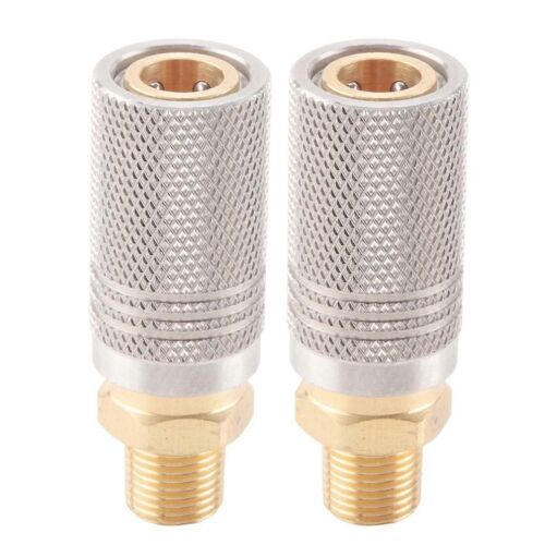 2 Pcs Métal Étendu PCP Air Charge Libération Rapide Adaptateur Douille 1/8 BSP Outil Accessoires