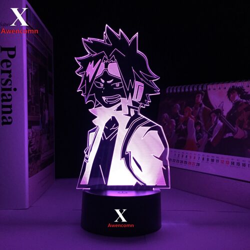 Lampe À L'effigie De La Figurine My Hero Academia Denki Kaminari, Luminaire Décoratif D'intérieur, Idéal Pour Une Chambre À Coucher, Un Cadeau D'anniversaire Pour Un Enfant
