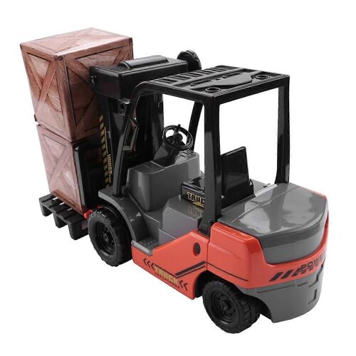 1:22 Échelle Lnertial Chariot Élévateur À Friction Chariot Élévateur Avec Palette Entrepôt Camion Modèle De Véhicule Jouet Fourche