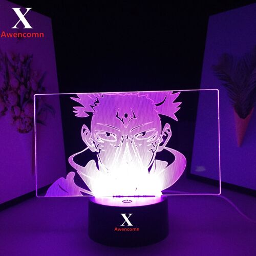 Lampe Led 3d À L'effigie De Ryomen Sukuna, Jujutsu Kaisen, Luminaire Décoratif D'intérieur, Idéal Pour Une Chambre À Coucher Ou Comme Cadeau D'anniversaire