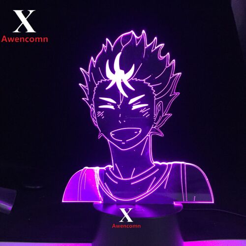 Anime Haikyuu Yu Nishinoya Led Veilleuse Pour Enfants Décor De Chambre À Coucher Veilleuse Cadeau D'anniversaire Pour Enfant Lampe Manga 3d Nishinoya