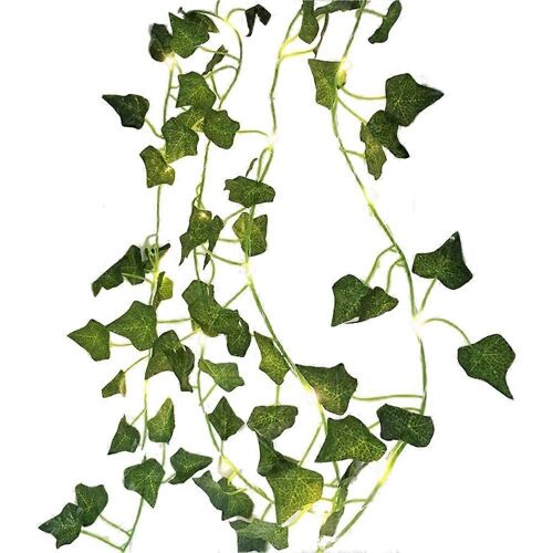 Lampe de plantes artificielles 20LED longueur 2M adaptée au mur de la salle de fête d'anniversaire de Noël en plein air Wedd