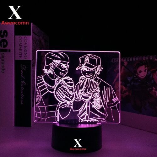 Lampe Led Anime Ace Of Diamond, Veilleuse Pour Chambre À Coucher, Cadeau D'anniversaire Pour Enfants, Lampe De Table