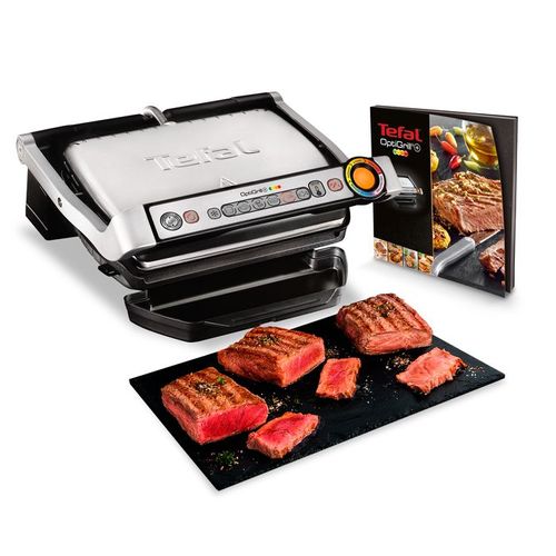 Tefal OptiGrill+ GC712D12 - Gril -électrique - 600 cm ² - thermomètre intégré - argent