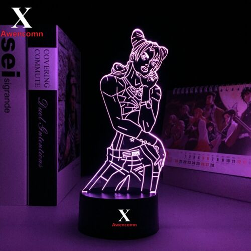 Lampe Led 3d Du Groupe Bizarre Adventure, Anime Jojo, Pour Chambre À Coucher, Décoration, Cadeau D'anniversaire Pour Lui