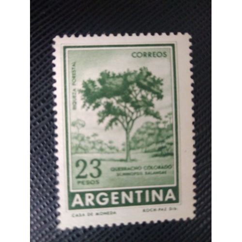 Timbre Argentine Yt 707 Quebracho Rouge - (Schinopsis Balansae) 1965 ( 121207 )