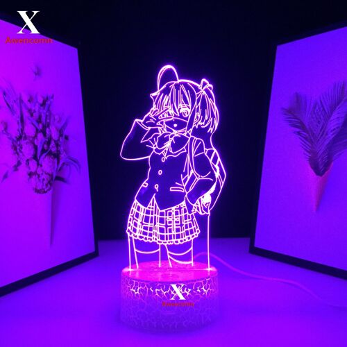 Lampe Led 3d À L'effigie De Takanashi Rikka, Luminaire Décoratif D'intérieur, Idéal Pour Un Cadeau D'anniversaire, Une Chambre À Coucher Ou Comme Cadeau De Nuit