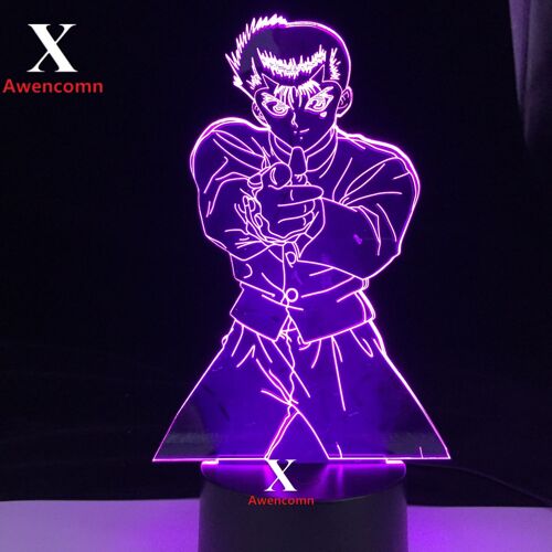 Lampe 3d À Led En Acrylique, Anime Yuyu Hakusho Urameshi, Luminaire Décoratif Pour Chambre D'enfant, Idéal Comme Cadeau D'anniversaire
